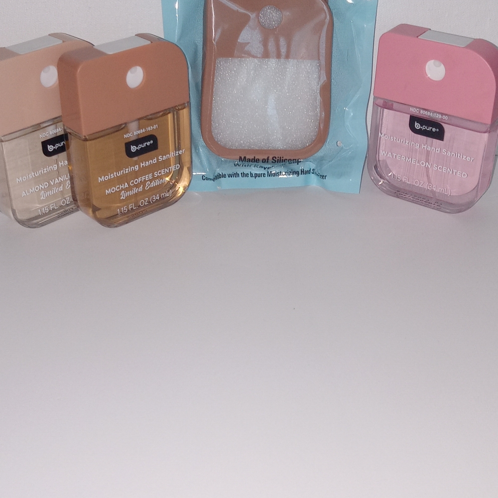 Moisturizing Hand Sanitizer Set - Almond Vanilla, Mocha Coffee, Watermelon